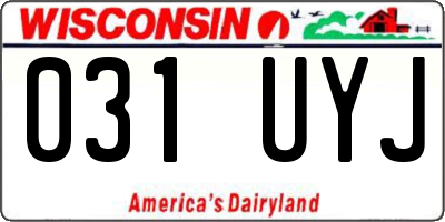WI license plate 031UYJ