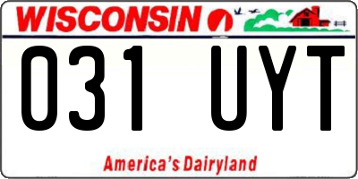 WI license plate 031UYT