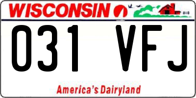 WI license plate 031VFJ
