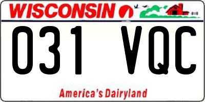 WI license plate 031VQC