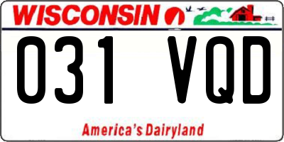 WI license plate 031VQD