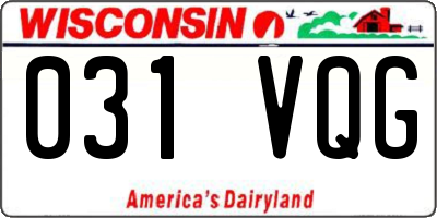 WI license plate 031VQG