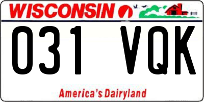 WI license plate 031VQK