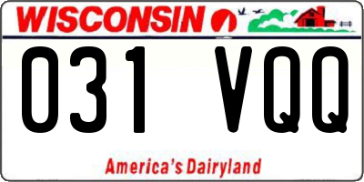 WI license plate 031VQQ