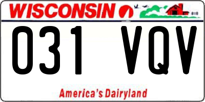 WI license plate 031VQV