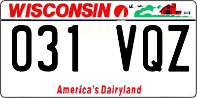 WI license plate 031VQZ