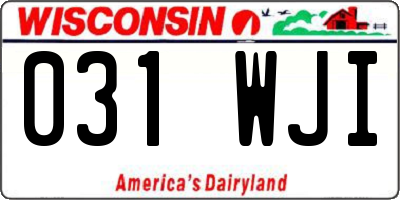 WI license plate 031WJI