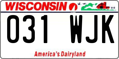 WI license plate 031WJK