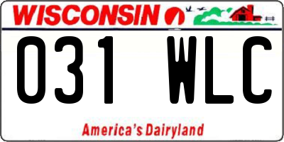 WI license plate 031WLC