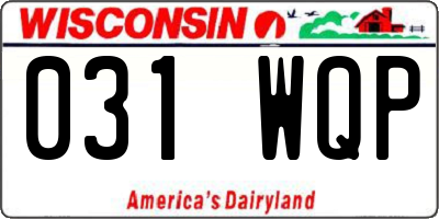 WI license plate 031WQP