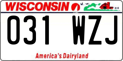 WI license plate 031WZJ