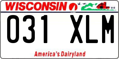WI license plate 031XLM