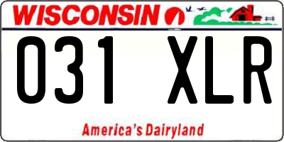 WI license plate 031XLR