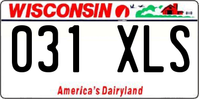 WI license plate 031XLS