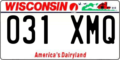 WI license plate 031XMQ