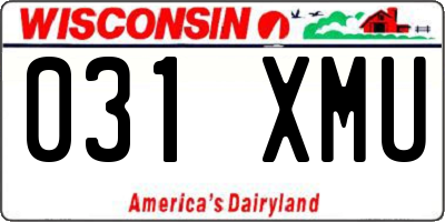 WI license plate 031XMU