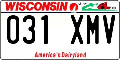 WI license plate 031XMV