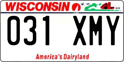 WI license plate 031XMY