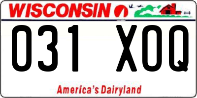 WI license plate 031XOQ