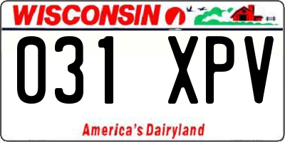 WI license plate 031XPV