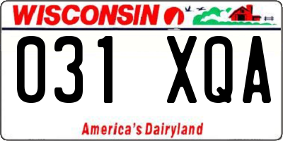 WI license plate 031XQA