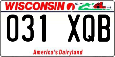 WI license plate 031XQB