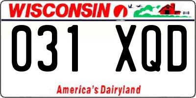 WI license plate 031XQD