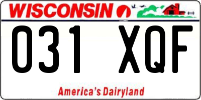 WI license plate 031XQF