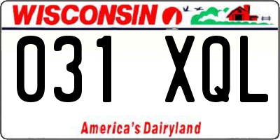 WI license plate 031XQL