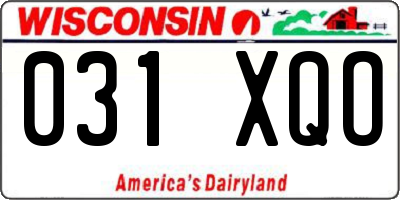 WI license plate 031XQO