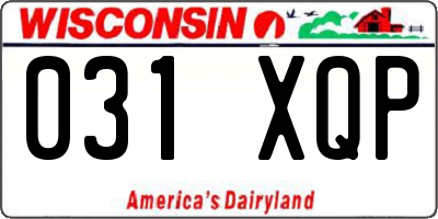 WI license plate 031XQP