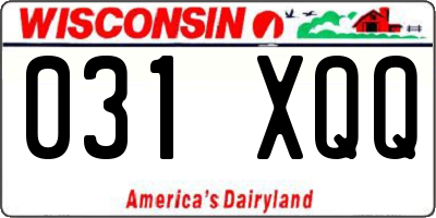 WI license plate 031XQQ