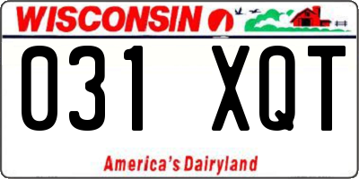 WI license plate 031XQT