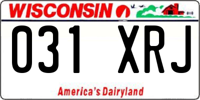 WI license plate 031XRJ