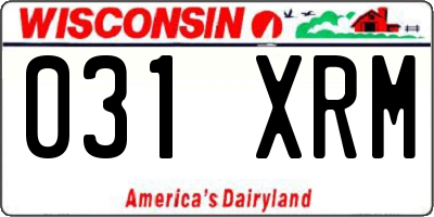 WI license plate 031XRM