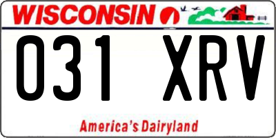 WI license plate 031XRV