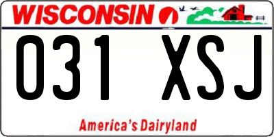 WI license plate 031XSJ
