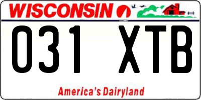 WI license plate 031XTB