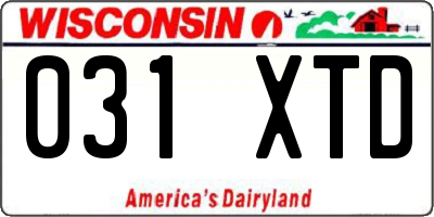 WI license plate 031XTD