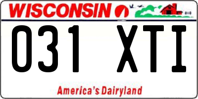 WI license plate 031XTI