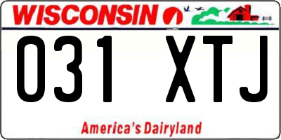 WI license plate 031XTJ