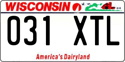 WI license plate 031XTL