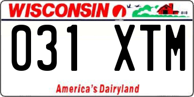 WI license plate 031XTM