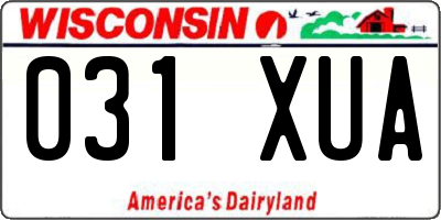 WI license plate 031XUA