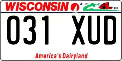 WI license plate 031XUD