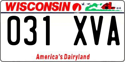WI license plate 031XVA