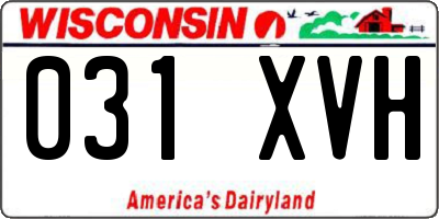 WI license plate 031XVH