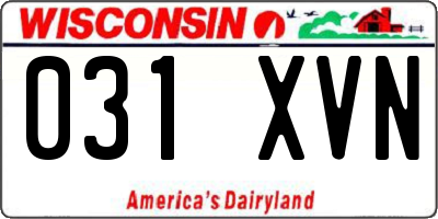 WI license plate 031XVN
