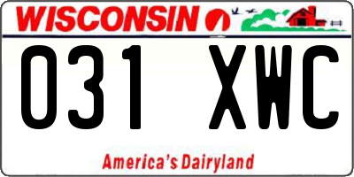 WI license plate 031XWC