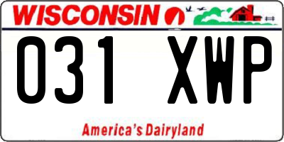 WI license plate 031XWP